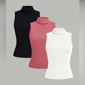 [3-Pack High Neck Tank Tops]